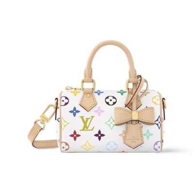 Louis Vuitton x Takashi Murakami Nano Speedy White Multicolor