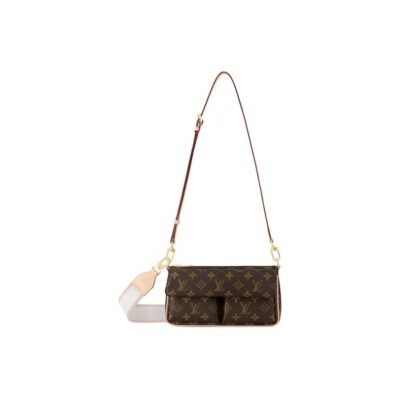 Louis Vuitton Vivacité Monogram Canvas Shoulder Bag – Brown