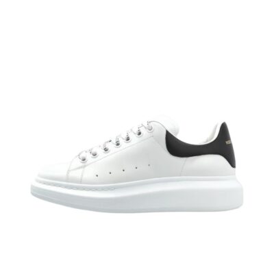 Alexander McQueen Oversized Sneaker Calfskin Platform Lace-Up Low-Top Sneakers Unisex White