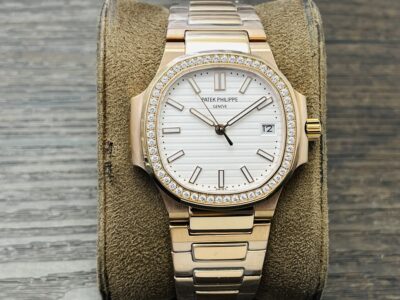 Patek Philippe Nautilus 5711/1Z-002 White Dial Rose Gold Diamond Bezel
