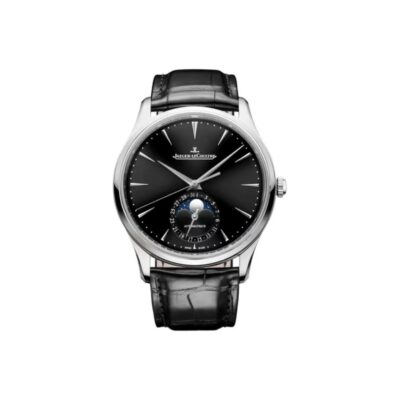 Jaeger-LeCoultre Master Automatic 39mm Black Dial Stainless Steel Case Alligator Strap Men’s Watch