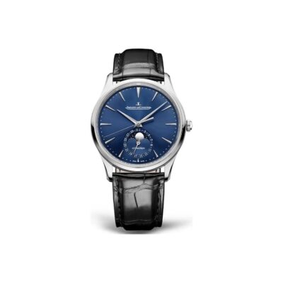 Jaeger-LeCoultre Master Automatic 39mm Blue Dial Stainless Steel Case Alligator Strap Men’s Watch