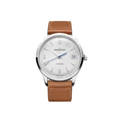 Jaeger-LeCoultre Master Automatic 40mm Silver Dial Stainless Steel Case Leather Strap Men’s Watch