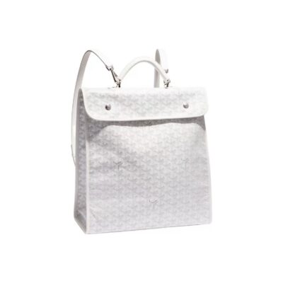 Goyard Saint Léger Medium Foldable Multi-Pocket Backpack Tote Bag in Canvas and Calfskin – Unisex