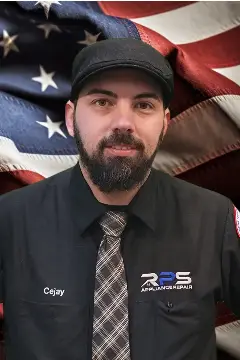 a man in a black hat and tie