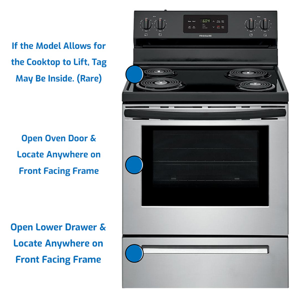 Frigidaire range model