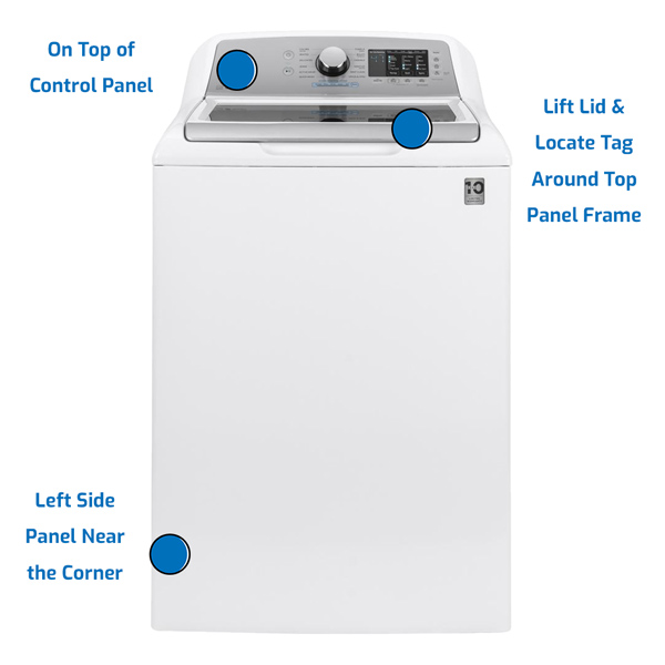 GE top load washer model