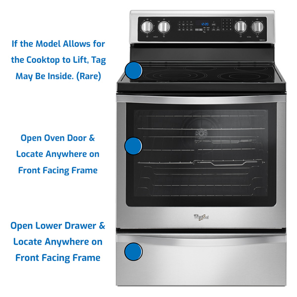 Whirlpool range model