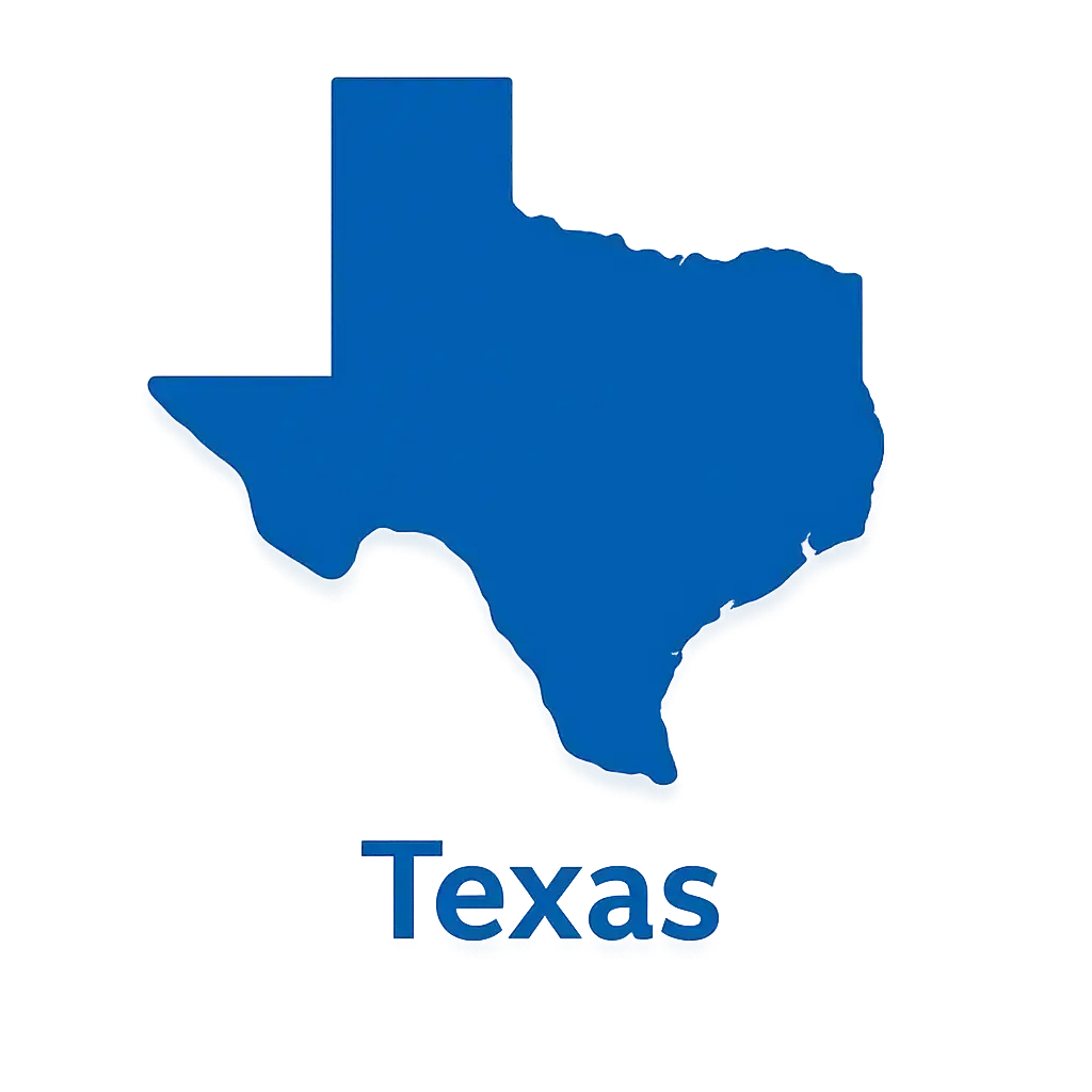 Blue silhouette of the state of Texas with the word "Texas" underneath – used on RPS Appliance Repair's customer review page