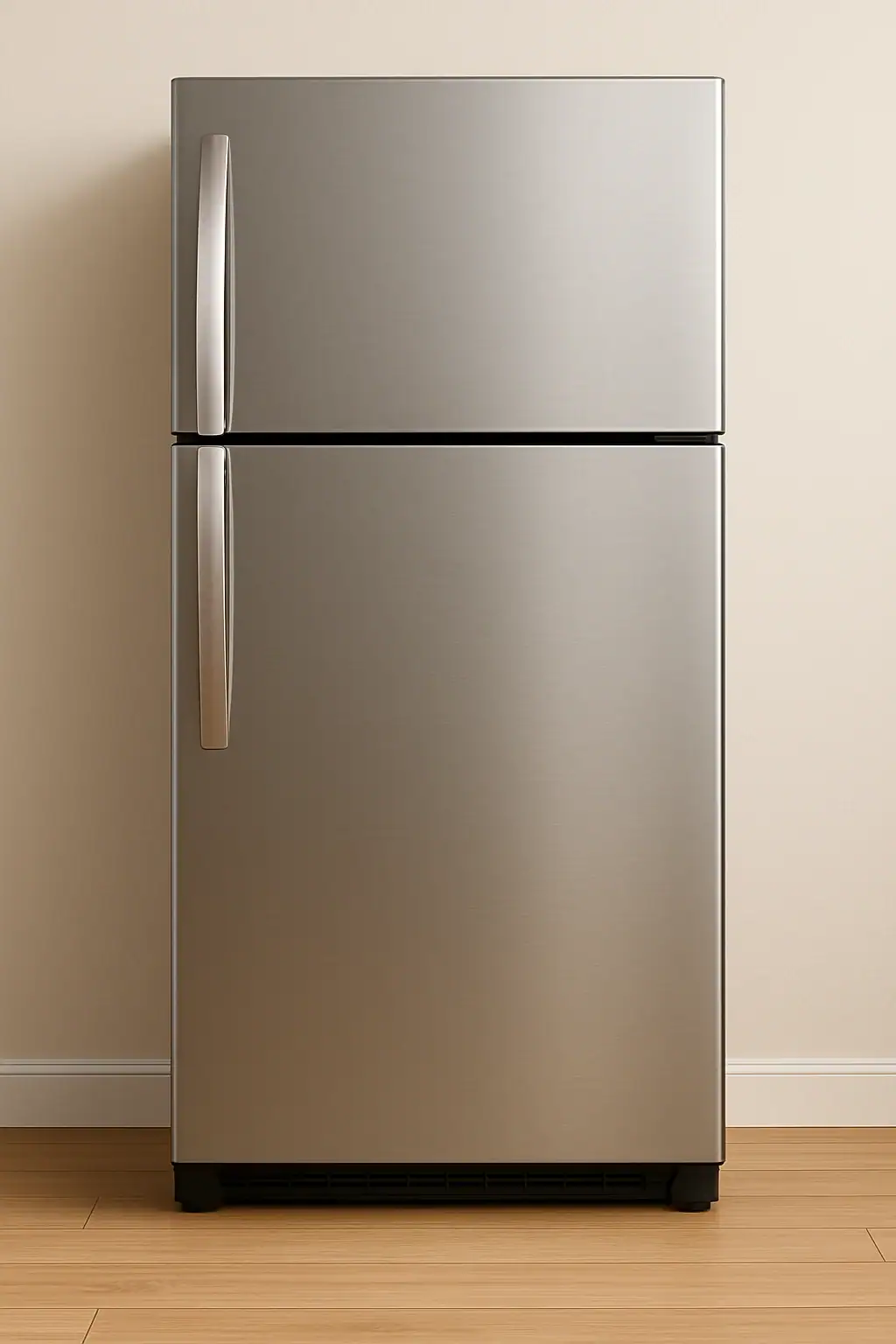 Technician performing refrigerator repair
