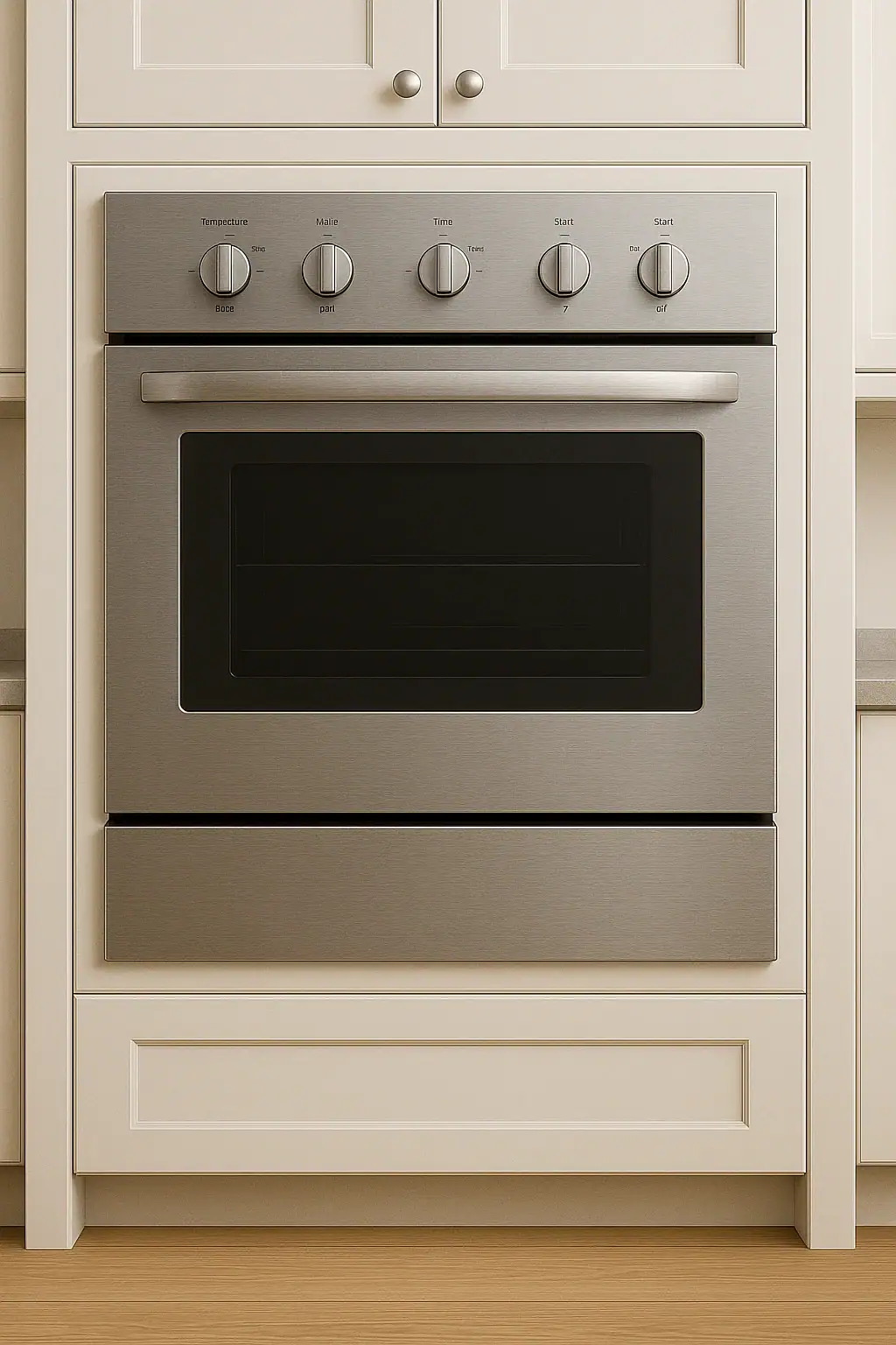 Oven repair service technician at work