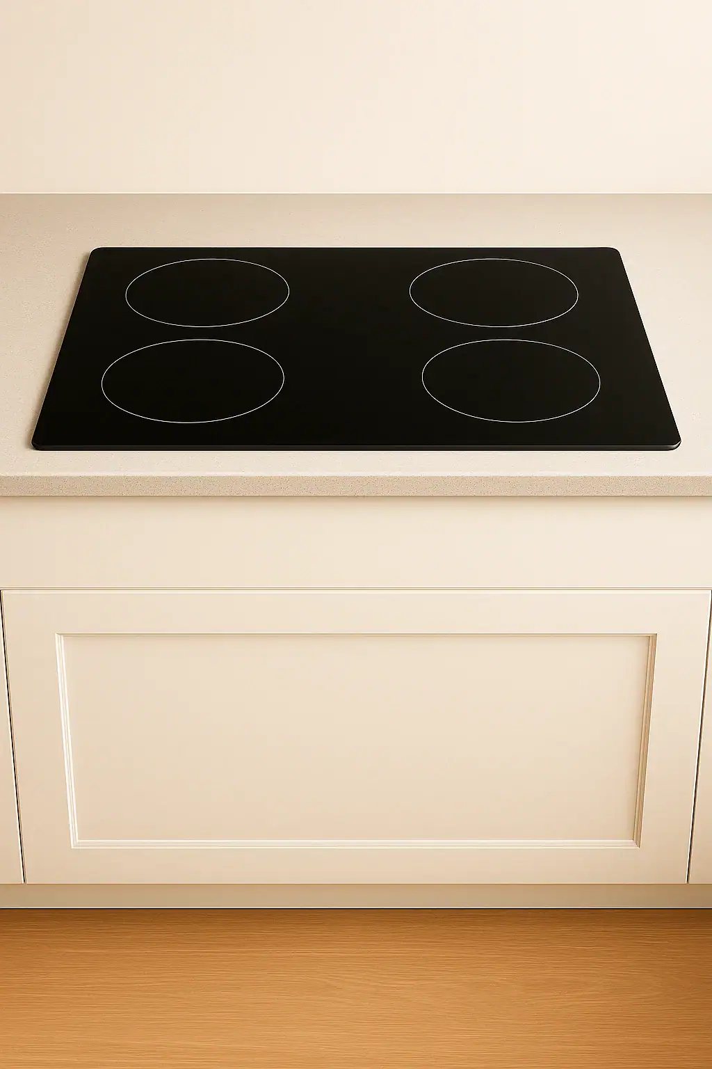 Cooktop repair technician fixing an appliance
