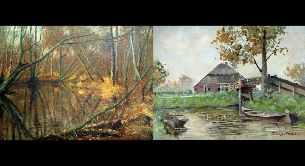 Dirk Meijer & Dirk Twaalfhoven schilderen Giethoorn