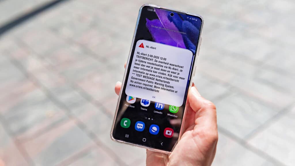 NL-Alert testbericht op maandag 2 juni rond 12 uur