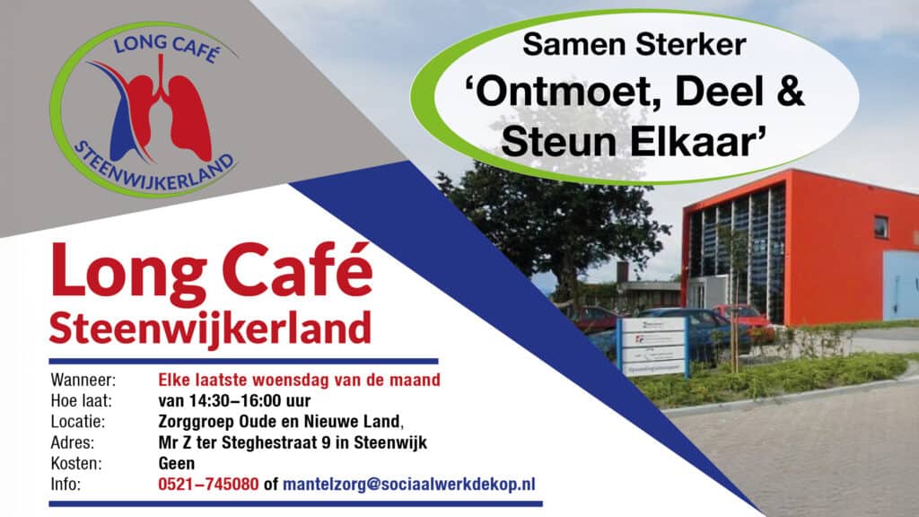 Longcafé Steenwijkerland: ontmoet elkaar en ontdek nieuwe mogelijkheden