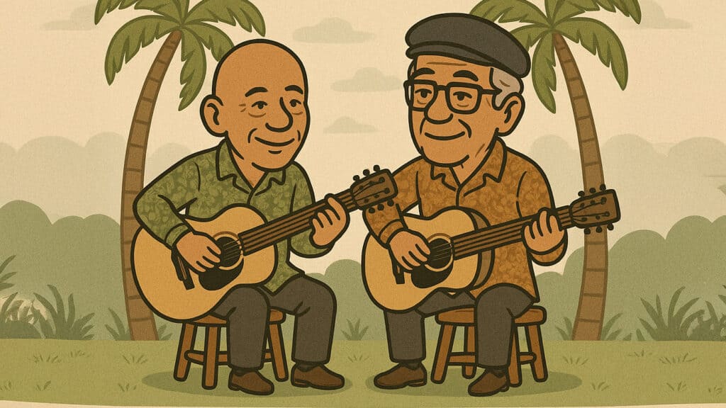 Makan makan (eten) tussen de dieren bij Taman Indonesia