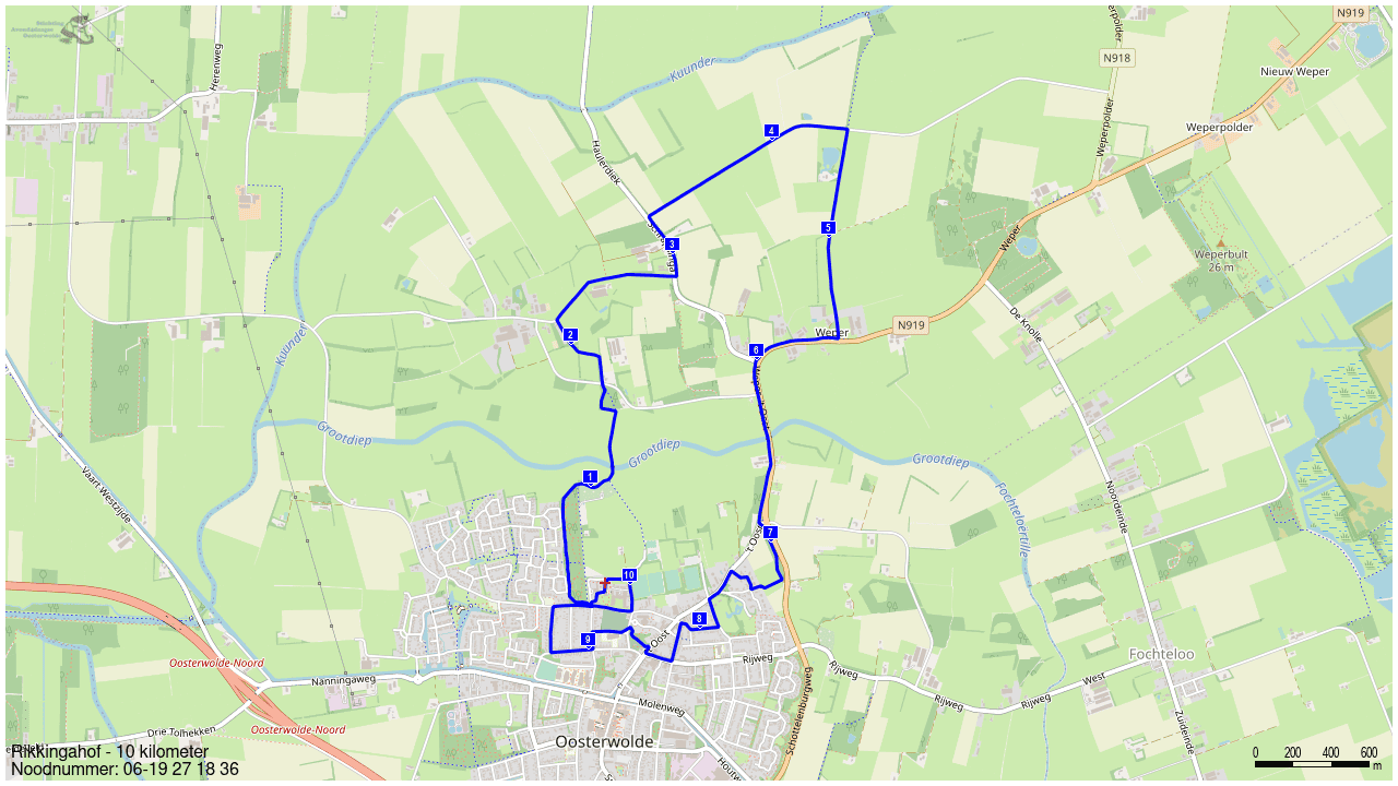 Dag drie woensdag route rikkingahof 10km