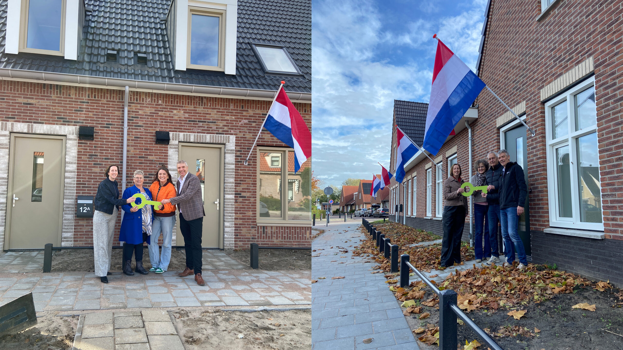Nieuwe huurders ontvangen sleutel van hun woning in Sint Jansklooster en Blokzijl