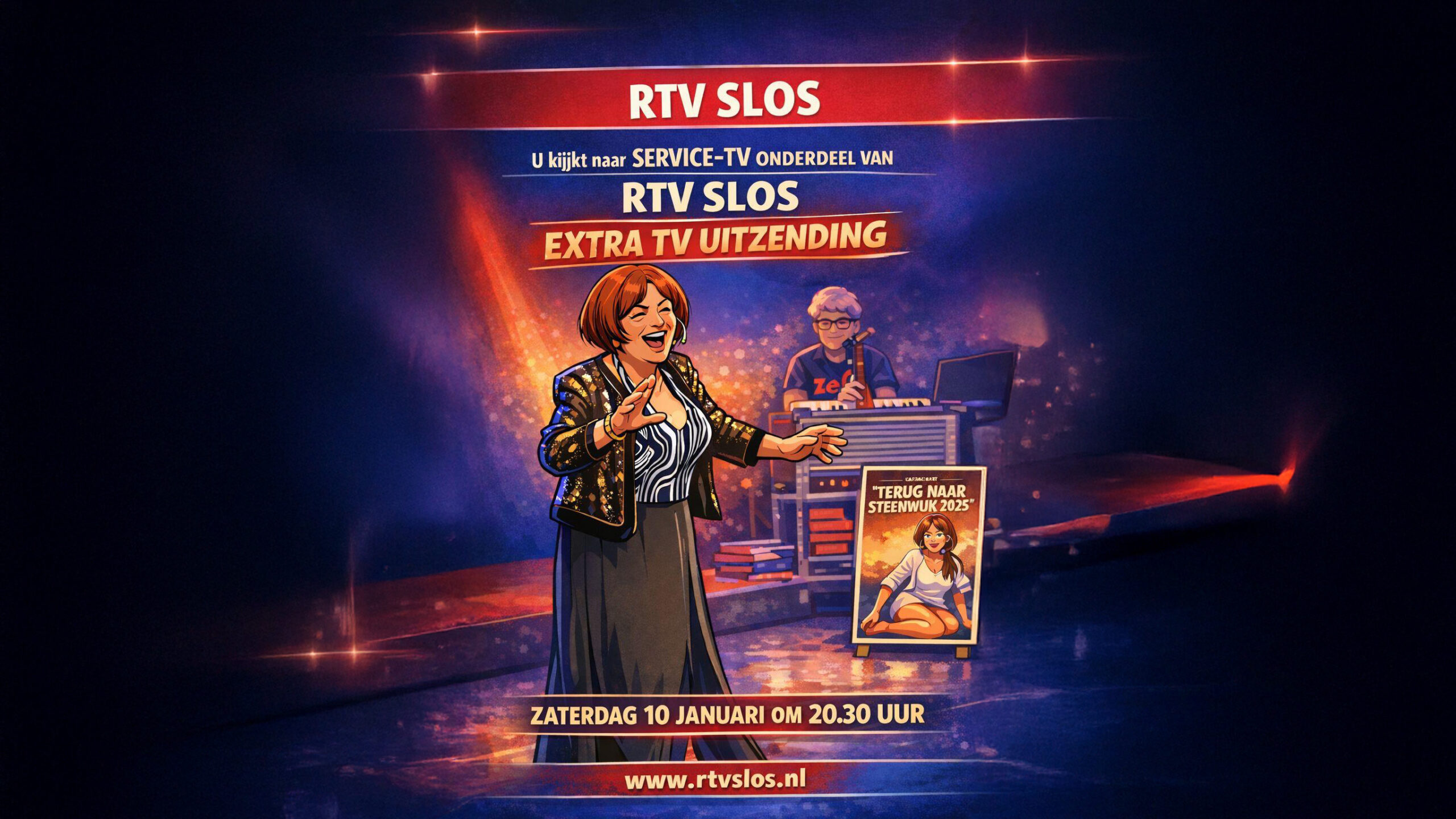 ‘Laat de Lippe Neet ‘Angen’: Cabaret Terug naar Steenwijk 2025 zaterdagavond op SLOS TV