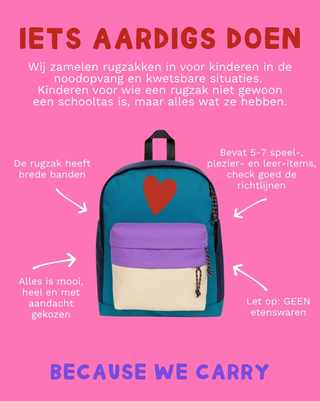 Steenwijkerwolds gezin komt in actie voor Because We Carry en zamelt gevulde kinderrugzakjes in voor kinderen in de noodopvang