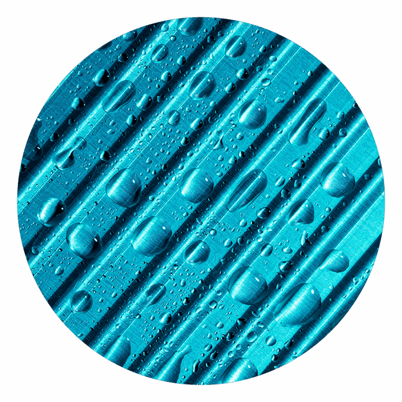 Water-resistant rubber roofing material coated with water droplets, ideal for durable and protective roofing solutions in South Africa.