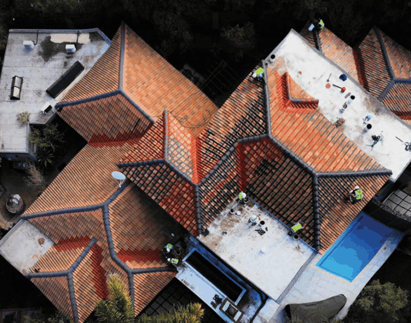 High-quality rubber roofing installation on residential rooftops showing durable, weather-resistant roofing solutions by Rubber Roofs SA.