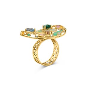 Candied Jewels Gold Ring