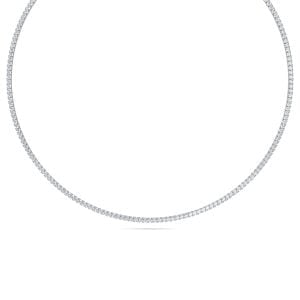 Riviera Four Prong Natural Diamond Tennis Necklace