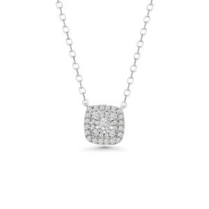 Illuminate Cushion Natural Diamond Necklace