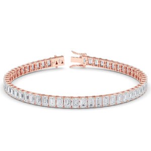 Emerald-Cut Diamond Tennis Bracelet (North-South)