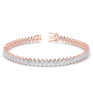 Marquise-Cut Diamond Tennis Bracelet (North-South)