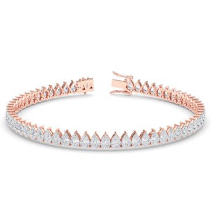 Pear-Cut Diamond Tennis Bracelet (North-South)