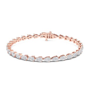 Pear-Cut Diamond Tennis Bracelet (East-West)