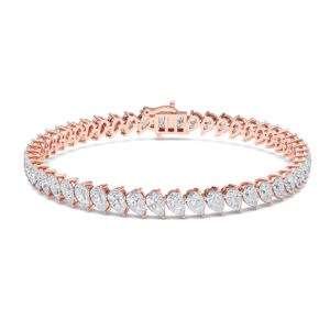 Pear-Cut Diamond Tennis Bracelet (Slanting)