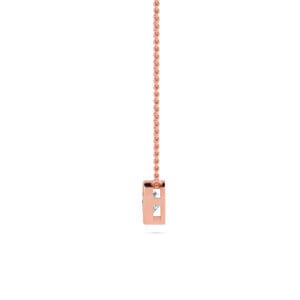 Elegant diamond pendant necklace with bezel setting, perfect for special occasions.