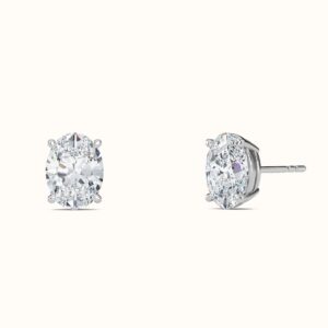 Oval Diamond Studs