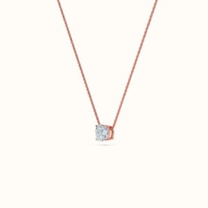 Cushion Solitaire Diamond Necklace
