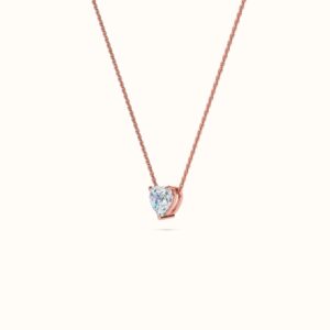 Heart Solitaire Diamond Necklace