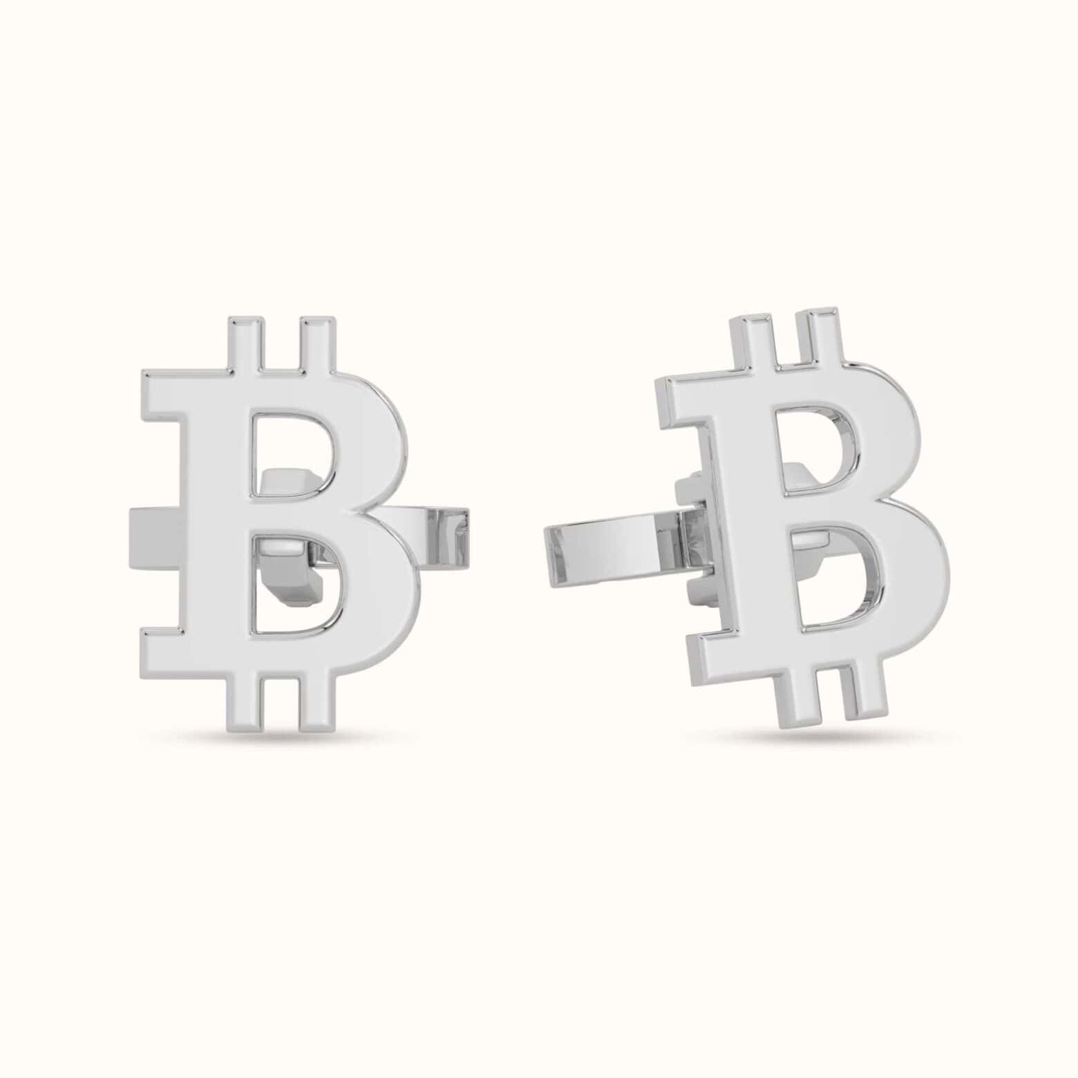 Bitcoin Plain Cufflinks
