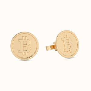 Bitcoin Coin Plain Cufflinks
