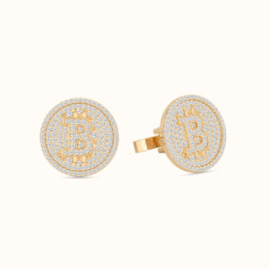 Bitcoin Coin Ultra Pave Cufflinks