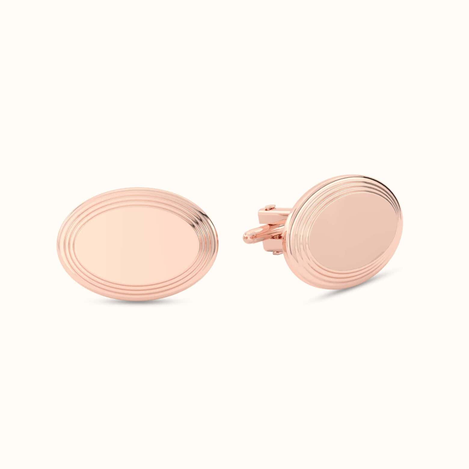Oval Ridged Cufflinks