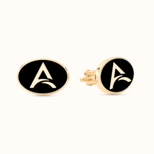 Monogram Embossed Enamel Cufflinks