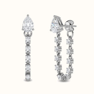 Pear Drop Chain Earrings