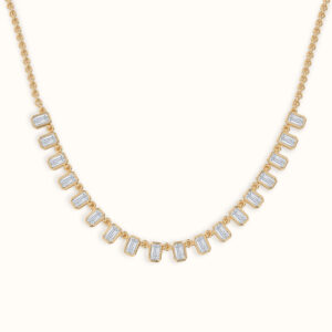 Emerald Bezel Chain Necklace