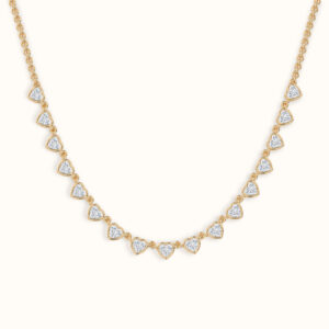 Heart Bezel Chain Necklace