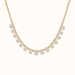Radiant Bezel Chain Necklace