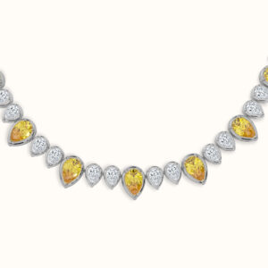 Oval Double Row Tennis Necklace Petite