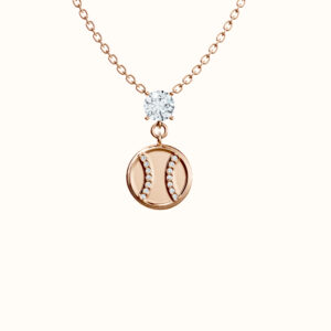 Tennis Ball Solitaire Necklace