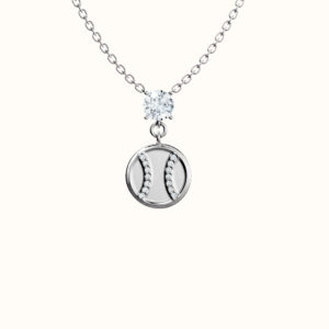 Tennis Ball Solitaire Necklace